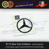 R172 SLC43 AMG Mercedes BLACK Star Emblem Rear Trunk Lid Logo Badge SLC250 SLK350 1728170016