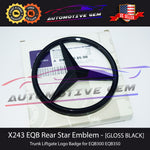 X243 EQB350 Mercedes GLOSS BLACK Star Emblem Rear Trunk Lid Logo Badge EQB300 A0998108500