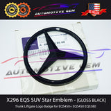 X296 EQS450 SUV Mercedes GLOSS BLACK Star Emblem Rear Trunk Lid Logo Badge EQS580 A0998108500