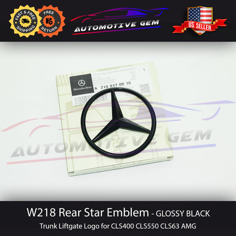 W218 CLS63 AMG Mercedes BLACK Star Emblem Rear Trunk Lid Logo Badge CLS550 2188170016W218 CLS63S AMG Mercedes BLACK Star Emblem Rear Trunk Lid Logo Badge CLS550 2188170016