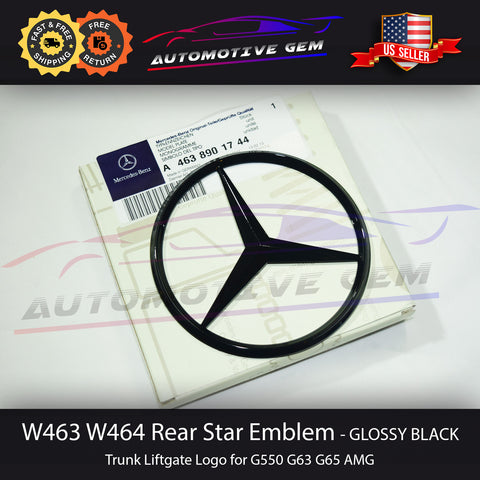 Gloss black mercedes benz 3 point star emblem badge for cla w117, gla x156,  new ml 187mm