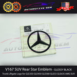 V167 SUV GLE53 Mercedes BLACK Star Emblem Rear Trunk Lid Logo Badge GLE350 GLE63S 1678171200