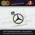 W177 A45S HATCHBACK AMG Mercedes BLACK Trunk Star Emblem Rear Logo A250