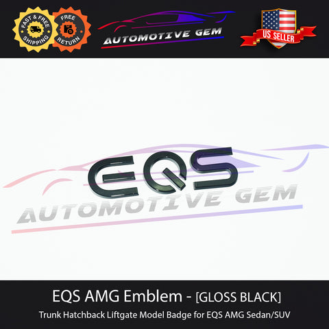 EQS AMG Emblem BLACK Rear Trunk Badge Hatchback Logo Electric Mercedes EQ Sedan SUV V297 X296 G A2978172900  G A2978173000  G A2978170200  G A2978173100