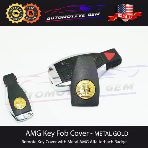 AMG Emblem Key Fob Cover Remote Affalterbach Apple Tree Metal Gold Mercedes