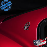 Maserati Side Logo Emblem LH&RH Matte Black Red Line Quarterpanel Badge Sticker