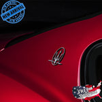 Maserati Side Logo Emblem LH&RH Chrome Red Line Quarterpanel Badge Sticker