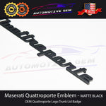 Maserati Quattroporte Emblem Matte Black Trunk Lid Logo Badge Sticker OEM